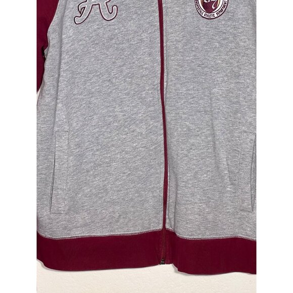 Aeropostale Varsity League Limited Edition XL Zip-Up Jacket Burgundy Gray Cotton - Picture 8 of 11